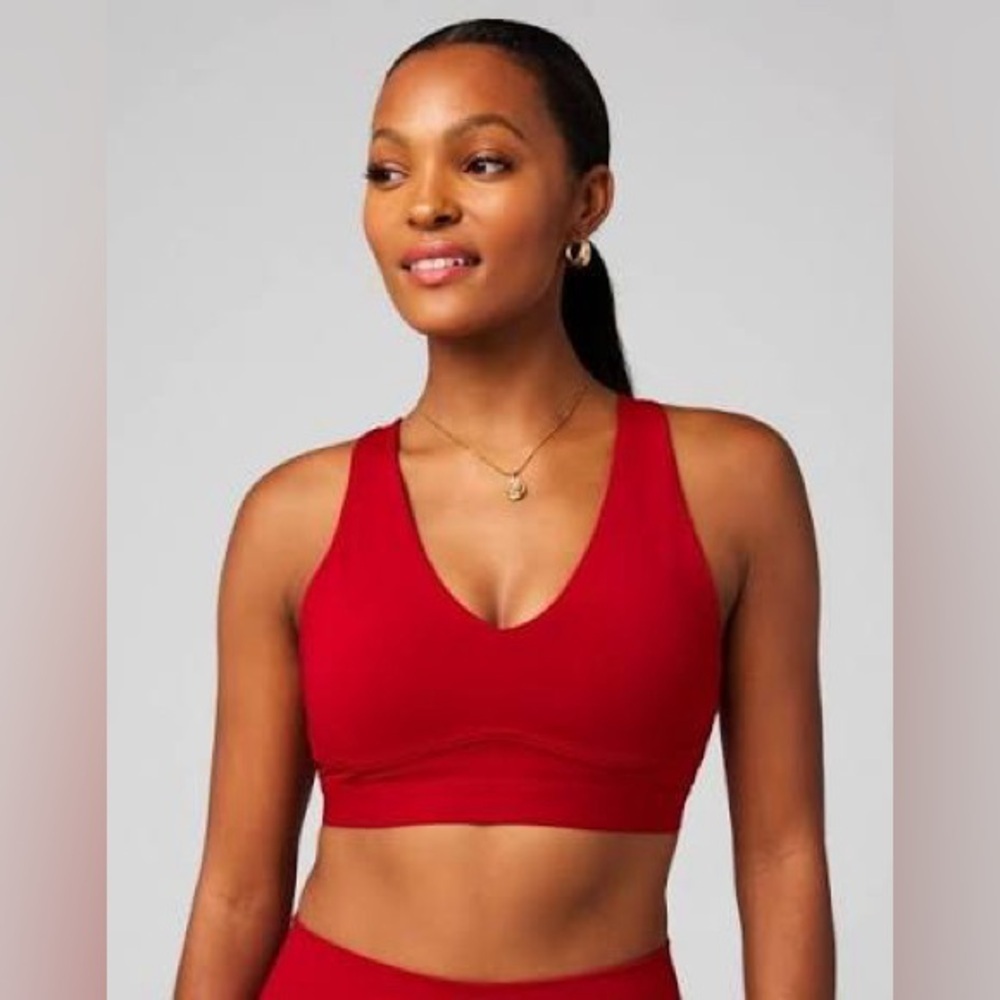 Fabletics All Day Every Day Sports Bra Haute Red No Tag Medium